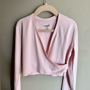 Pink Ballet Wrap Top - Girls Size 8